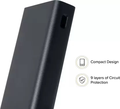 Mi 20000 mAh Power Bank (18 W, Fast Charging) (Black, Lithium Polymer) Mi 20000 mAh Power Bank (18 W, Fast Charging) (Black, Lithium Polymer)
